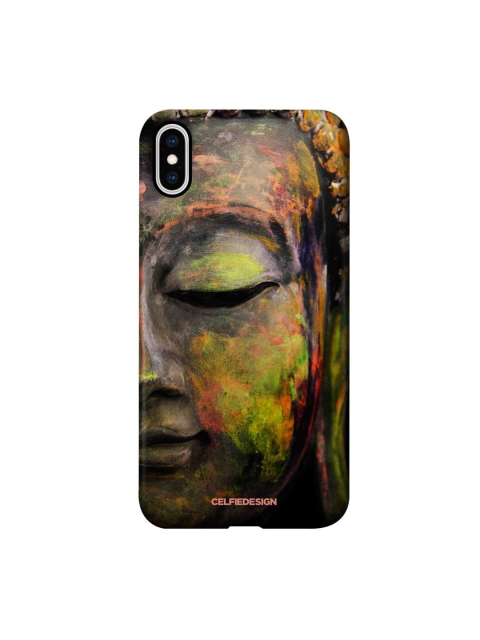 

CelfieDesign Brown & Green Buddha Art iPhone XS Max Back Case