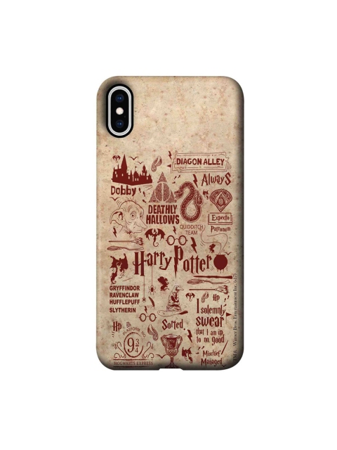 

CelfieDesign Beige & Red Harry Potter Infographic iPhone XS Max Slim Back Case
