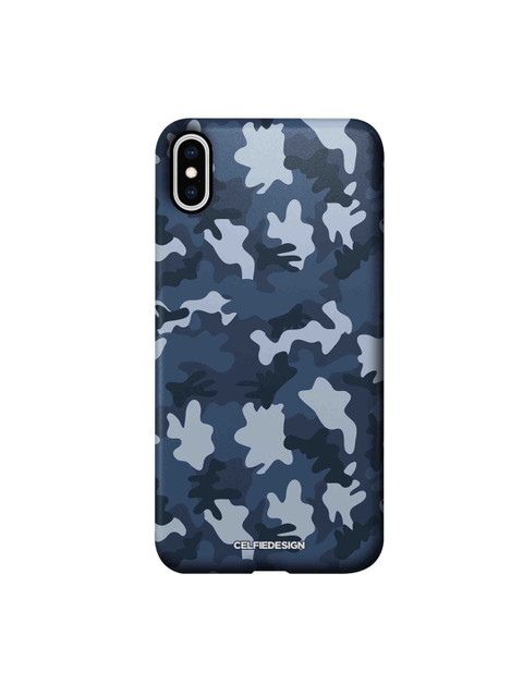 

CelfieDesign Navy Blue & Grey Camo iPhone Xs Max Back Case