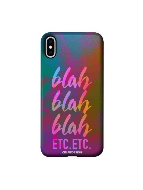 

CelfieDesign Pink & Blue Blah Blah Printed iPhone XS Max Slim Back Case