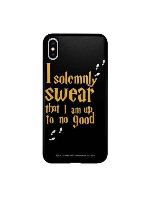 

CelfieDesign Black & Gold-Coloured Solemnly Swear Plastic iPhone XS Max Slim Back Case