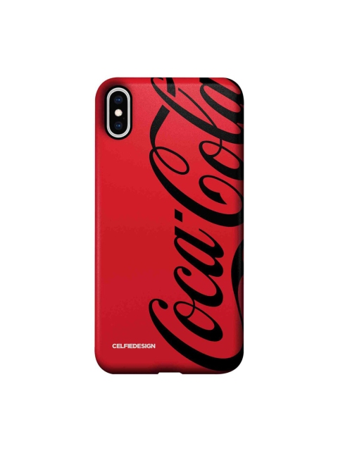 

CelfieDesign Red & Black Printed Coke iPhone XS Max Slim Back Case