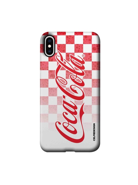 

CelfieDesign White & Red Fizz Printed iPhone XS Max Slim Back Case