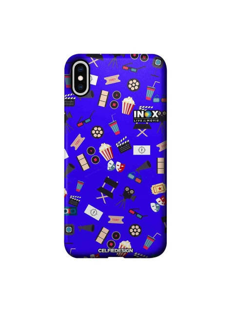 

CelfieDesign Black & Blue Love Cinema iPhone Xs Max Slim Back Case