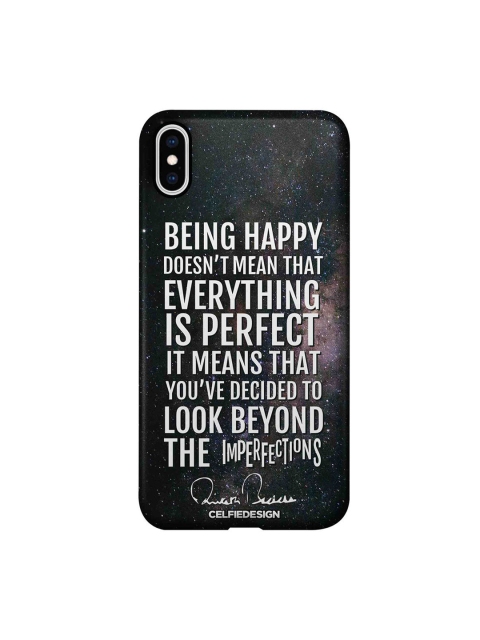 

CelfieDesign Black & White Being Happy AB Quotes iPhone XS Max Slim Back Case
