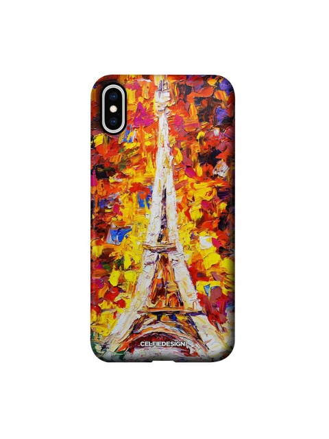 

CelfieDesign Red & Black Artistic Eifel iPhone Xs Max Slim Back Case