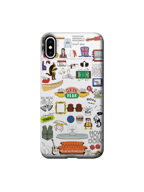 

CelfieDesign White & Black Friends Doodle iPhone XS Max Slim Back Case