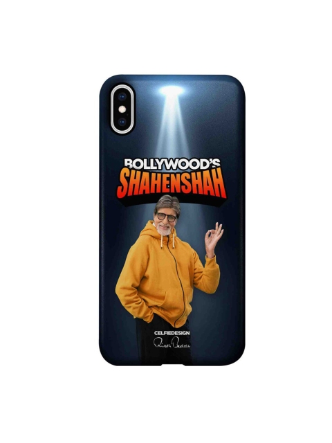 

CelfieDesign Navy Blue & Yellow Bollywoods Shahenshah iPhone XS Max Slim Back Case
