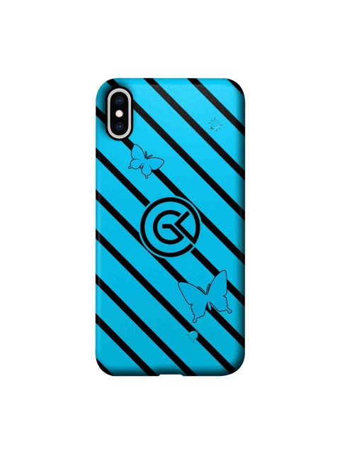 

CelfieDesign Blue & Black Rain iPhone XS Max Slim Back Case