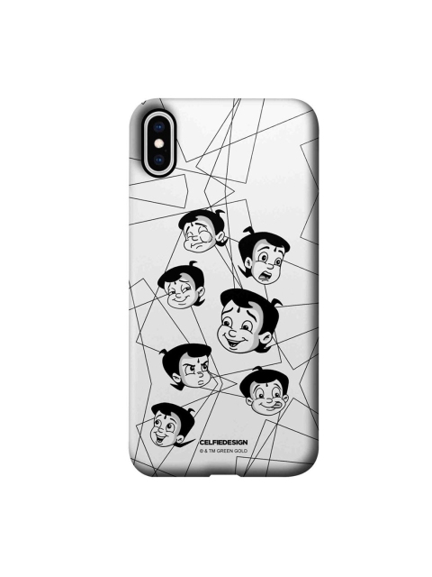 

CelfieDesign White & Black Moods Of Bheem iPhone XS Max Slim Back Case