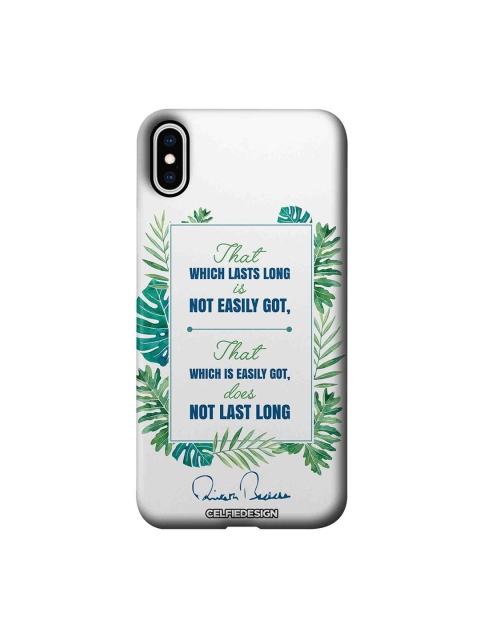 

CelfieDesign White & Blue Lasts Long AB Quotes iPhone XS Max Slim Back Case