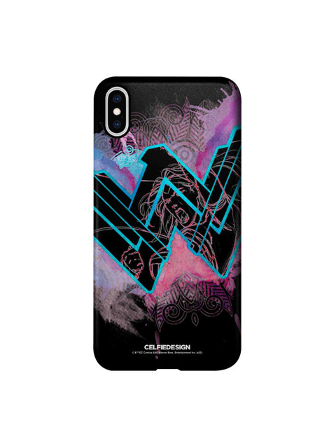

CelfieDesign Black & Pink Wonder Woman Splash iPhone XS Max Slim Back Case