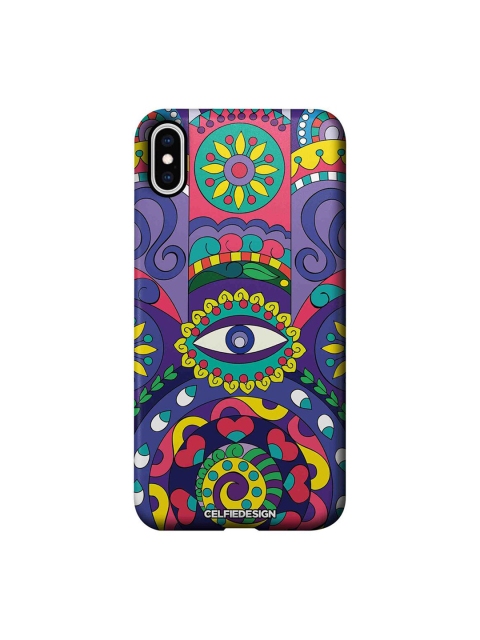 

CelfieDesign Purple & Pink Humsa iPhone XS Max Slim Back Case