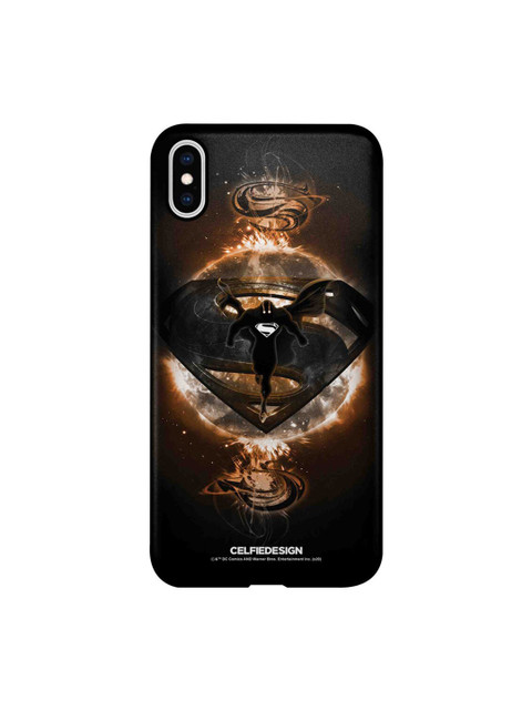 

CelfieDesign Black & Orange Superman iPhone XS Max Slim Back Case