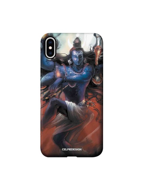 

CelfieDesign Blue & Black Nataraj iPhone XS max Slim Back Case