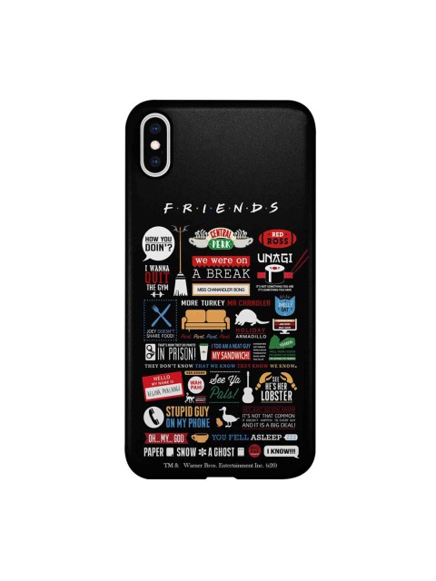 

CelfieDesign Black & White Friends Infographic iPhone Xs Max Slim Back Case