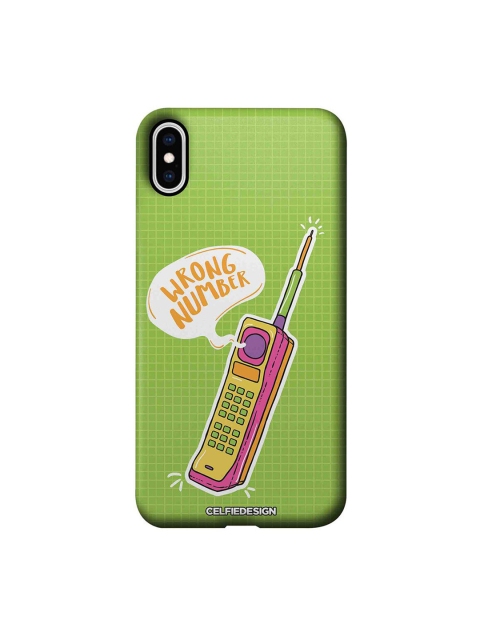

CelfieDesign Green & White Handset iPhone XS Max Slim Back Case