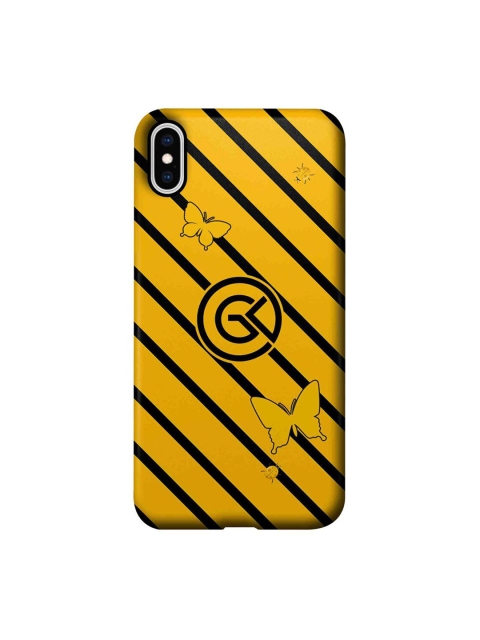 

CelfieDesign Yellow & Black Rain iPhone XS Max Slim Back Case