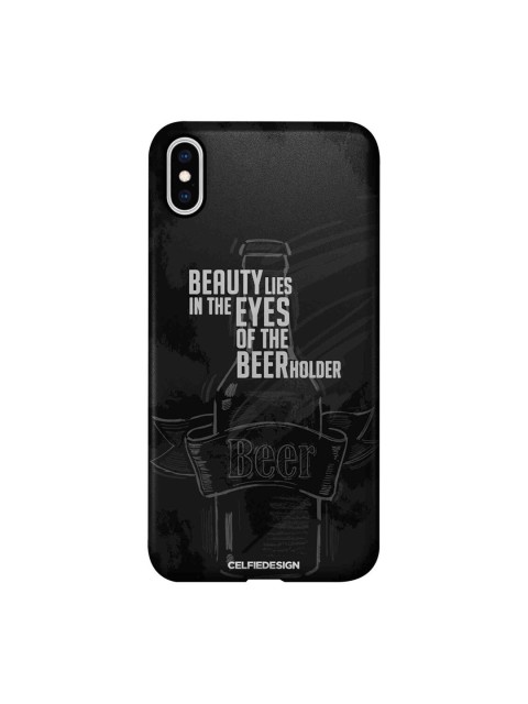 

CelfieDesign Black & White Beer Holder Printed iPhone Xs Max Slim Back Case