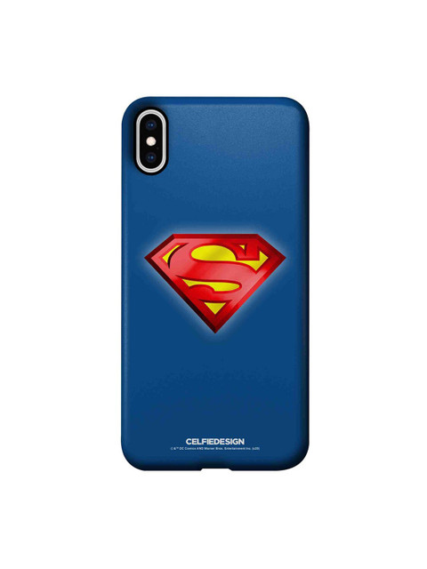 

CelfieDesign Blue & Red Logo Superman Printed iPhone Xs Max Slim Back Case