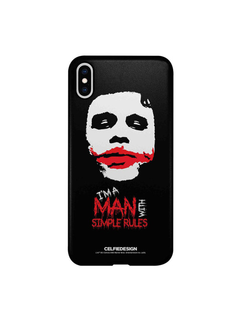 

CelfieDesign Black & Red Man With Simple Rules iPhone Xs Max Slim Back Case