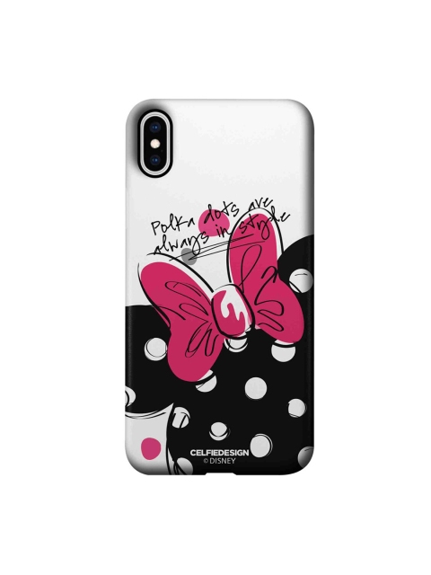 

CelfieDesign White & Black Polka Minnie iPhone Xs Max Back Case