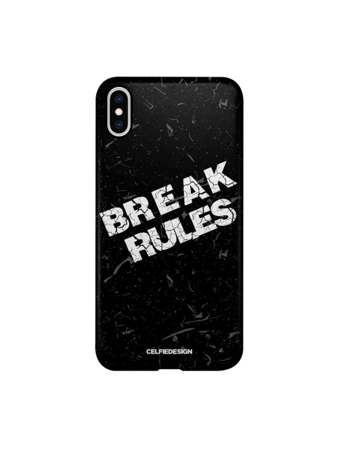 

CelfieDesign Black & White Break Rules iPhone Xs Max Back Case