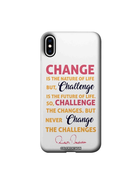 

CelfieDesign White & Pink Challenge AB Quotes Plastic iPhone XS Max Slim Back Case