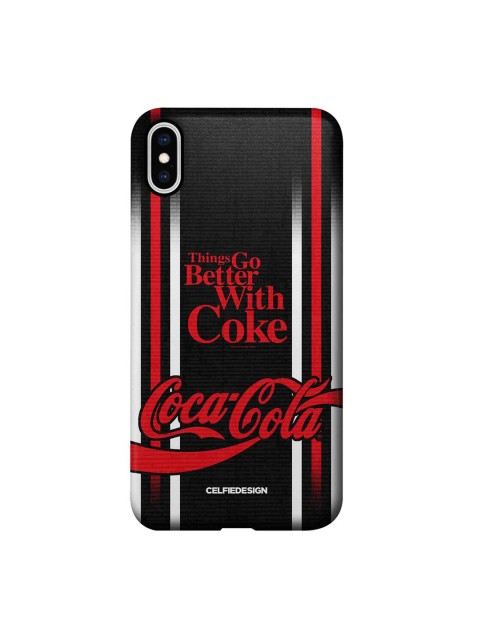 

CelfieDesign Black & Red Better With Coke iPhone XS Max Slim Back Case