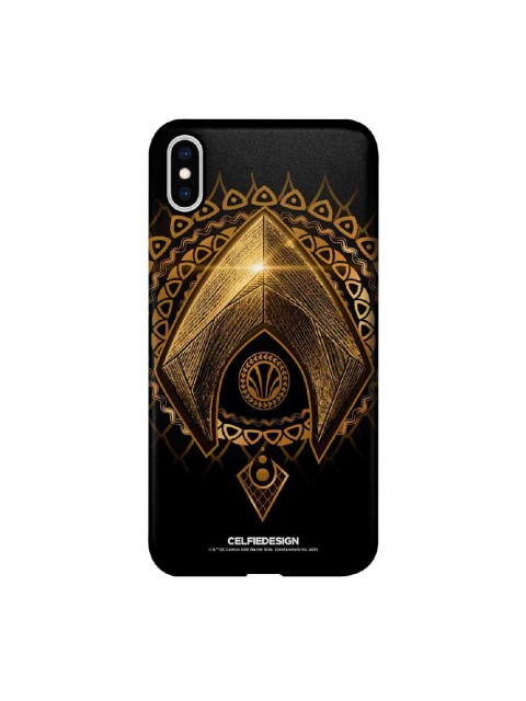 

CelfieDesign Black & Gold-Coloured Printed Plastic iPhone XS Max Slim Back Case