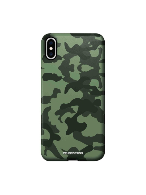 

CelfieDesign Olive Green Camo Printed iPhone Xs Max Slim Back Case