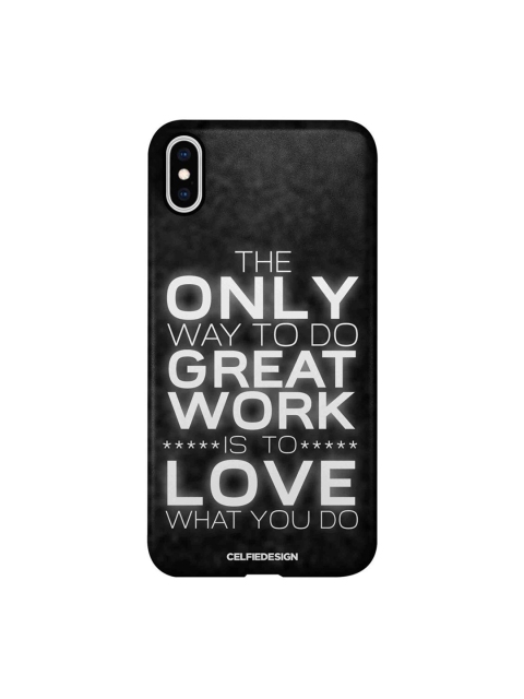 

CelfieDesign Black & White Love What You Do Printed iPhone XS Max Slim Back Case