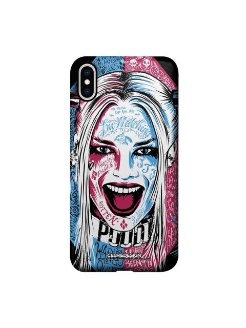 

CelfieDesign Blue & Pink Wicked Harley Quinn Printed iPhone XS Max Slim Back Case