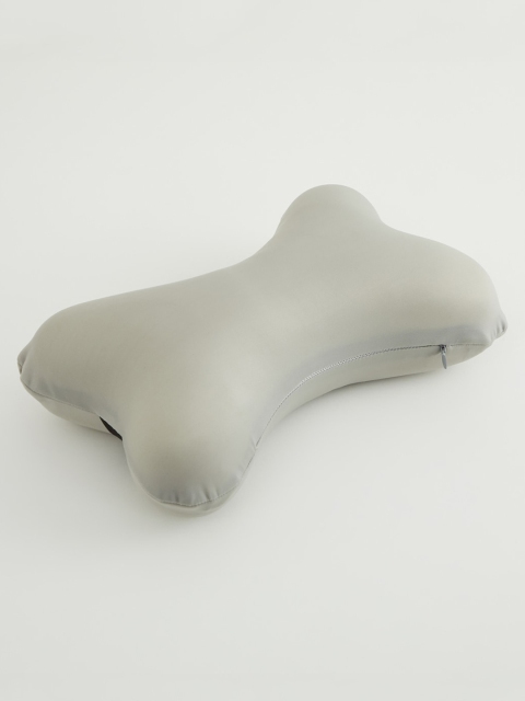

Home Centre Grey Solid Nylon Bone Neck Pillow Cover