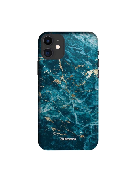 

CelfieDesign Blue & Gold-Toned Marble iPhone 11 Slim Back Case