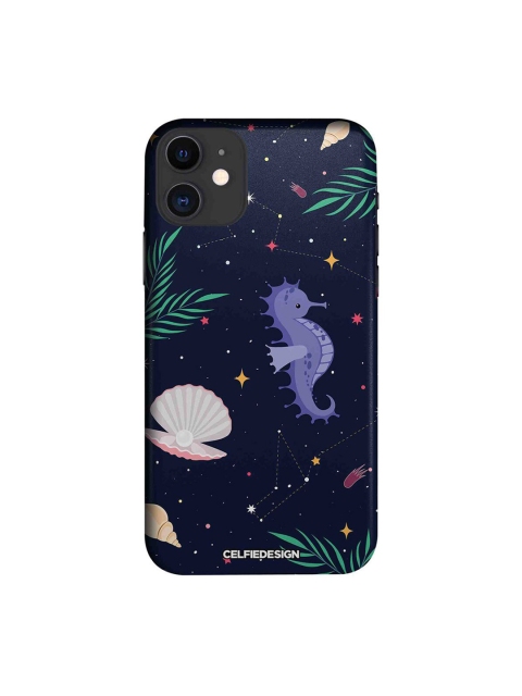 

CelfieDesign Navy Blue & Green Space Beach iPhone 11 Slim Back Case