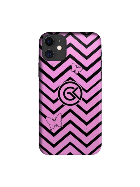 

CelfieDesign Pink & Black Waves Printed iPhone 11 Slim Back Case