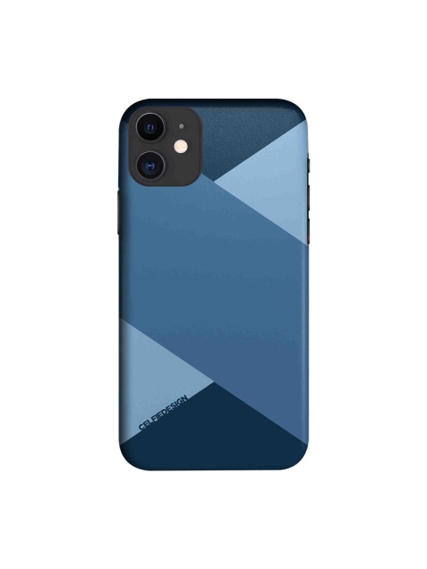 

CelfieDesign Blue & Grey Blue Stripes iPhone 11 Back Case