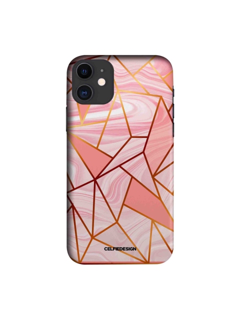 

CelfieDesign Peach-Coloured Printed Marble Peach Flow iPhone 11 Slim Back Case