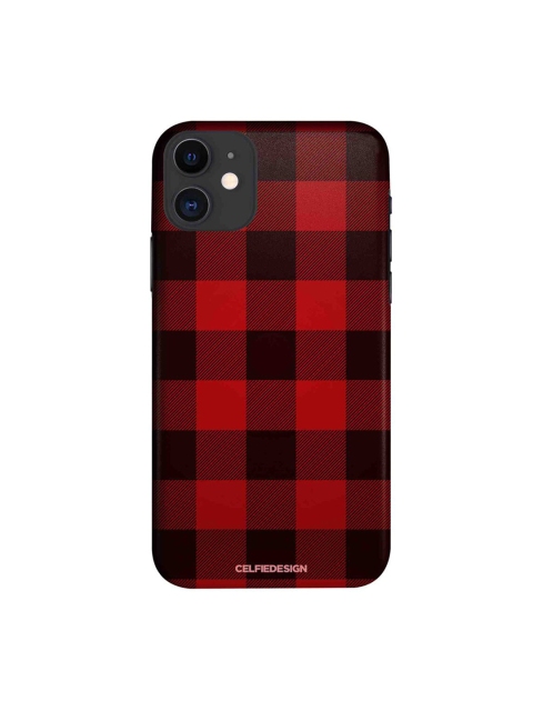 

CelfieDesign Black & Red Checkmate Printed iPhone 11 Slim Back Case