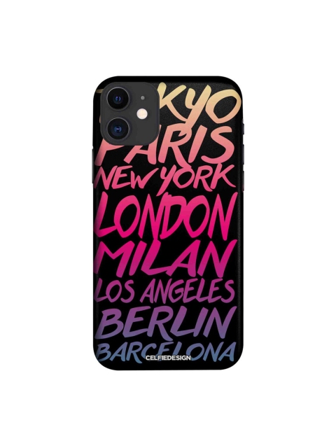

CelfieDesign Black & Pink Fashion Cities iPhone 11 Slim Back Case