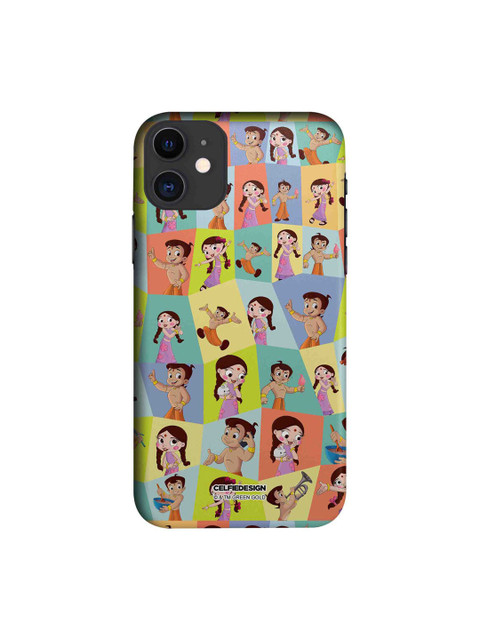 

CelfieDesign Multi-Coloured Printed Faces Of Bheem And Chutki iPhone 11 Slim Back Case