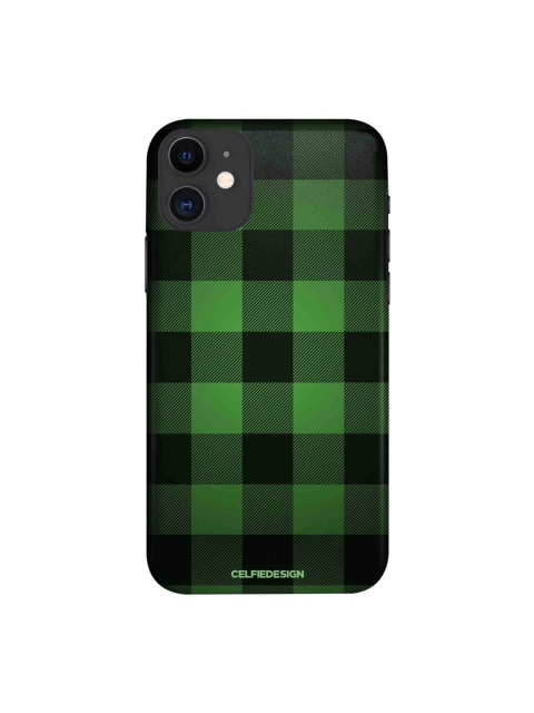 

CelfieDesign Black & Green Checkmate iPhone 11 Slim Back Case