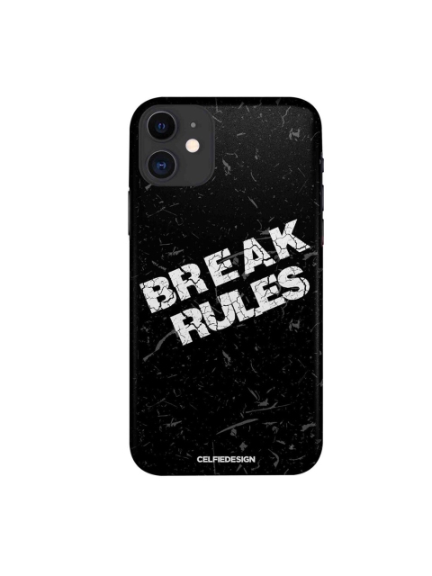 

CelfieDesign Black & White Break Rules iPhone 11 Slim Back Case
