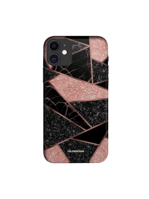 

CelfieDesign Black & Pink Printed Marble New York iPhone 11 Slim Back Case