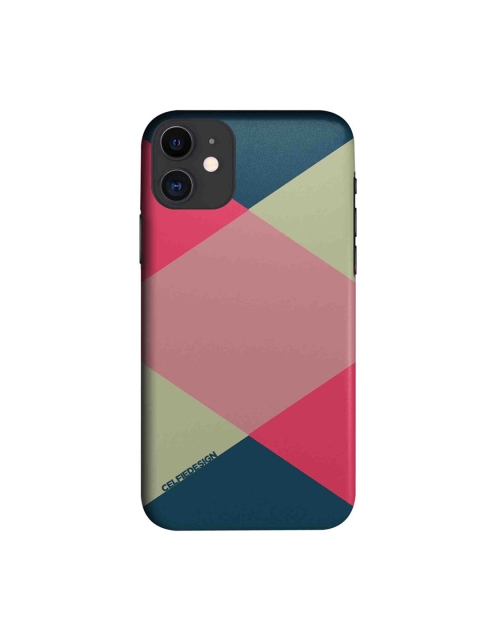 

CelfieDesign Pink & Green Criss Cross iPhone 11 Slim Back Case