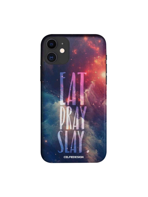 

CelfieDesign Blue & Red Eat Pray Slay iPhone 11 Slim Back Case