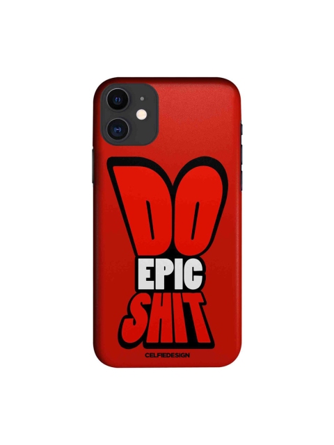

CelfieDesign Red & White Typography iPhone 11 Slim Back Case