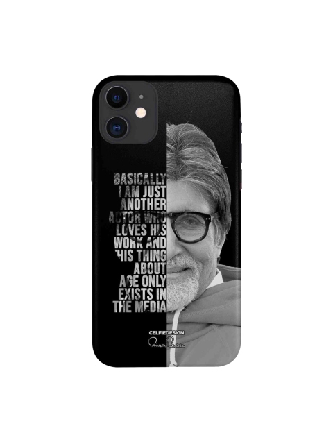 

CelfieDesign Black & Grey AB Wise Words Printed iPhone 11 Slim Back Case