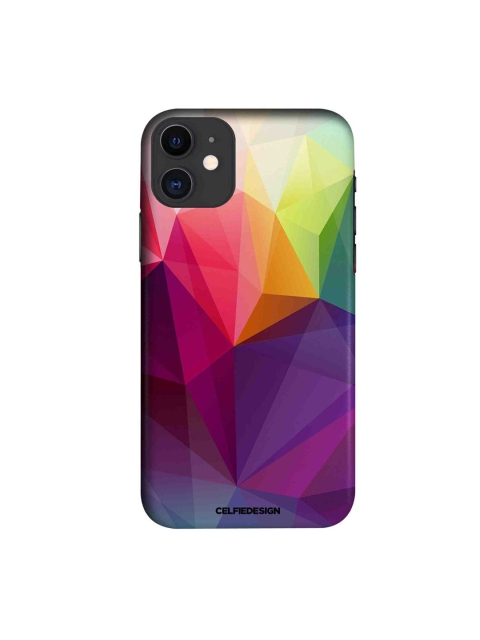 

CelfieDesign Multicoloured Crystal Art Printed iPhone 11 Slim Back Case, Multi